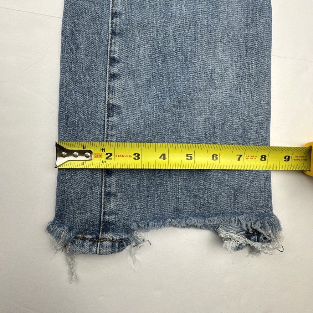 Judy Blue Women Flare Jeans 15/32 Cotton Blend Boho Raw Hem High Rise Denim - Picture 8 of 13